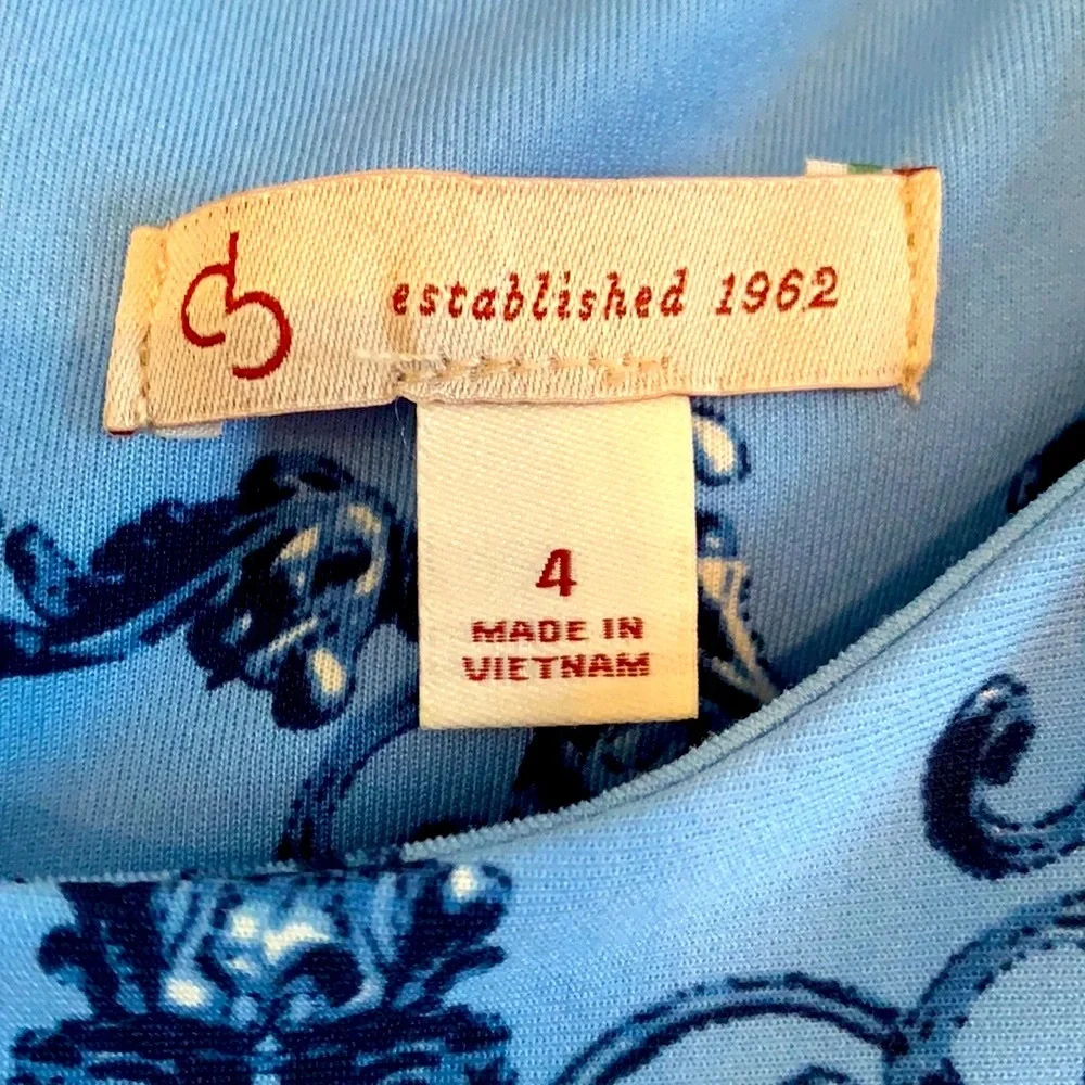 Established 1962 Sleeveless Blue Midi Dress Size 4 Zip Back Like New - Picture 2 of 5